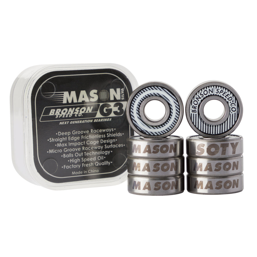 Bronson Speed Co. Mason Silva Pro G3 Skateboard Bearings (set of 8)