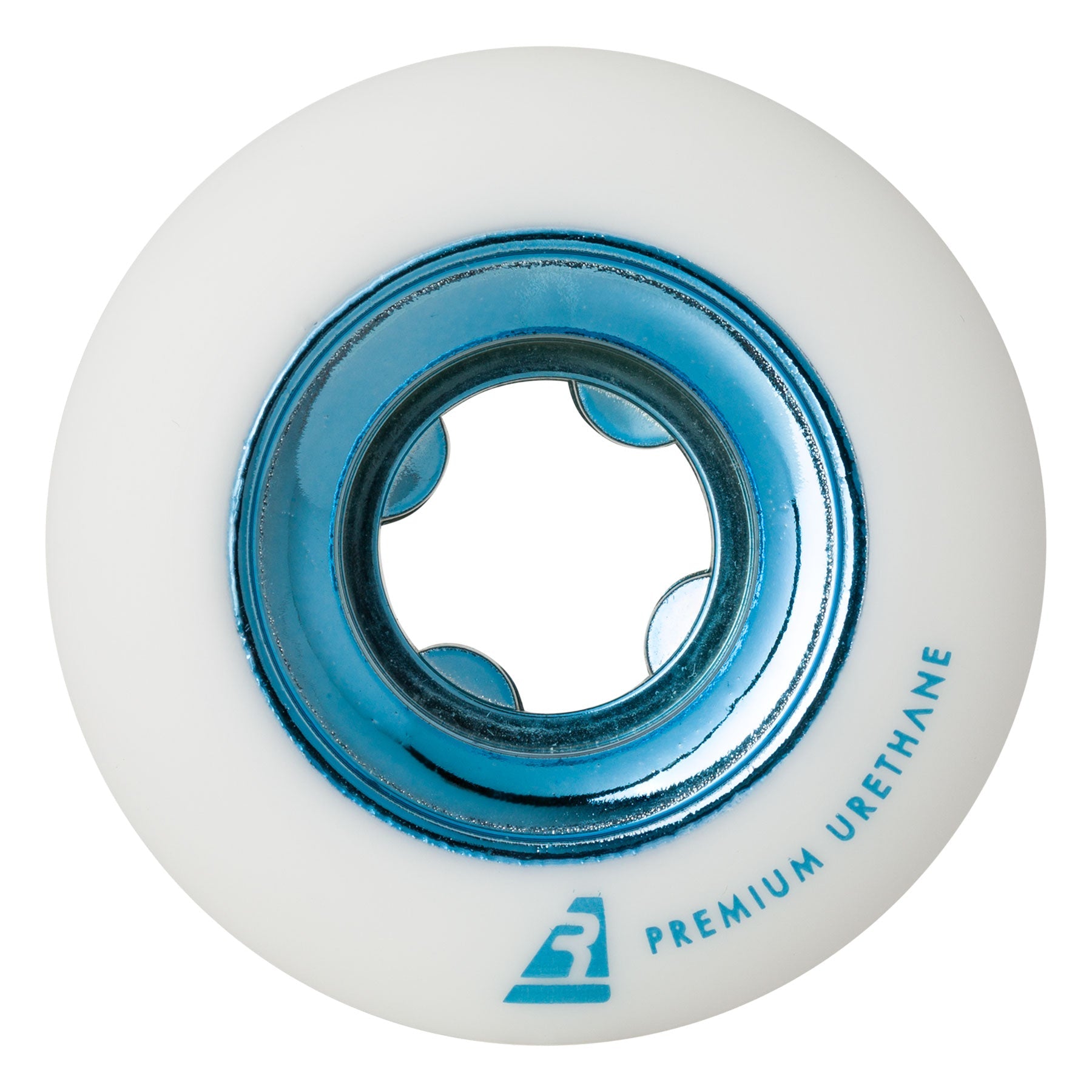 Ricta Chrome Core White Teal 54mm 99a Skateboard Wheels