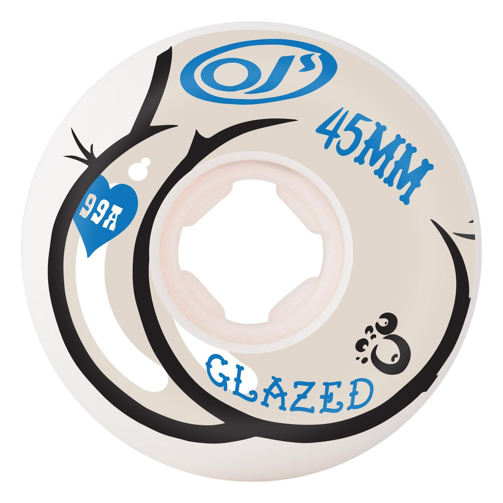 Oj Lil Dough Butts Mini Chubbies White 45mm 99a Skateboard Wheels