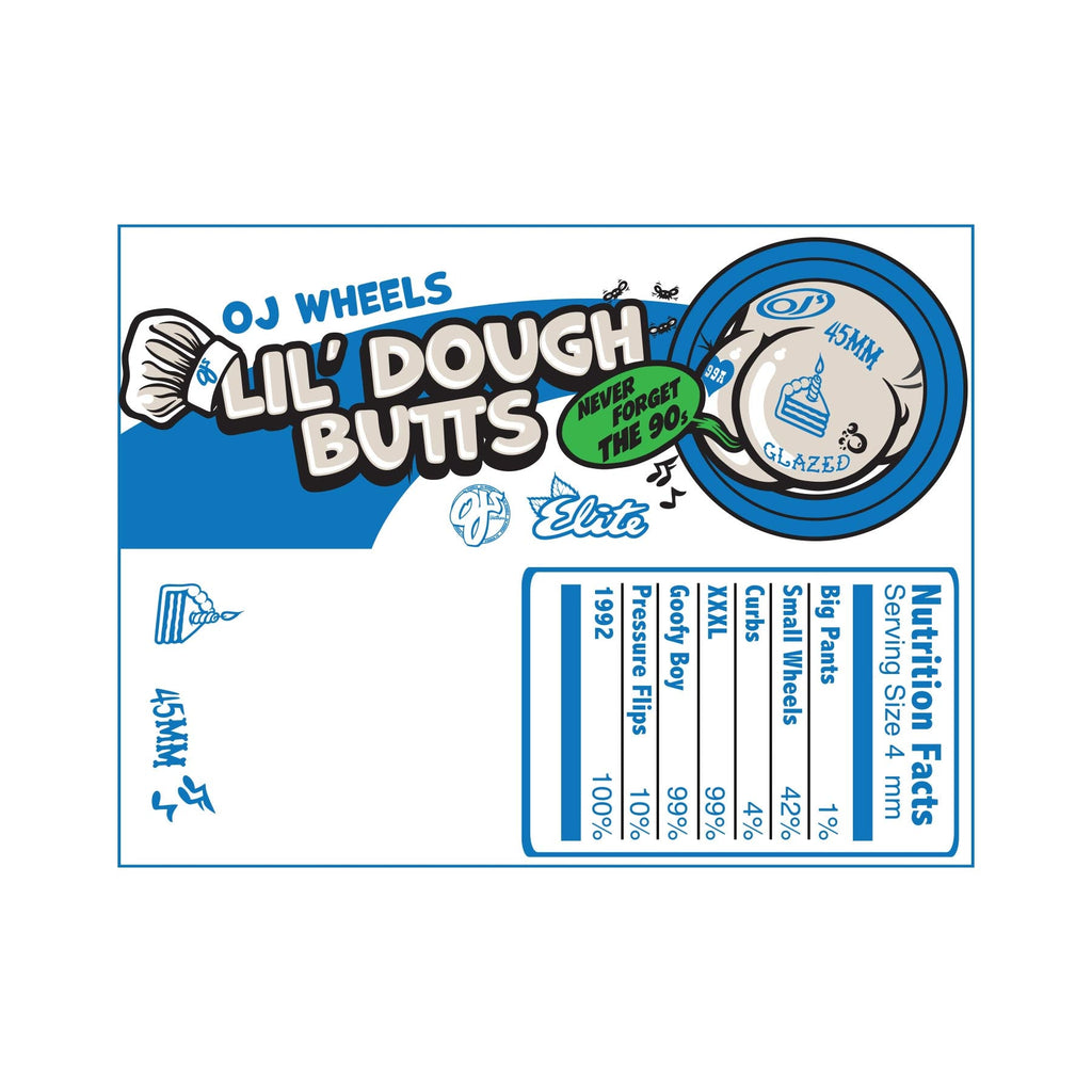 Oj Lil Dough Butts Mini Chubbies White 45mm 99a Skateboard Wheels