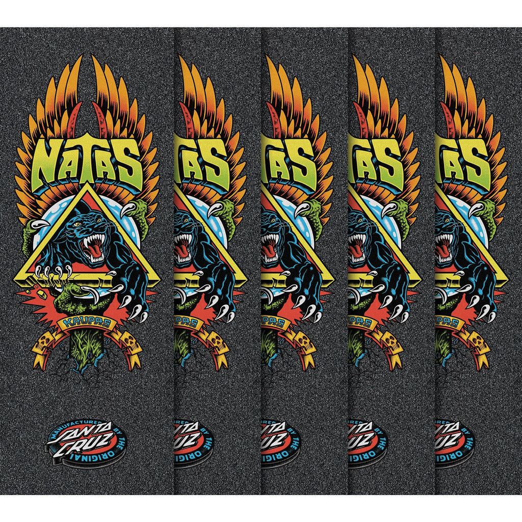 Mob x Natas Panther 11" x 33" Black Skateboard Grip Tape