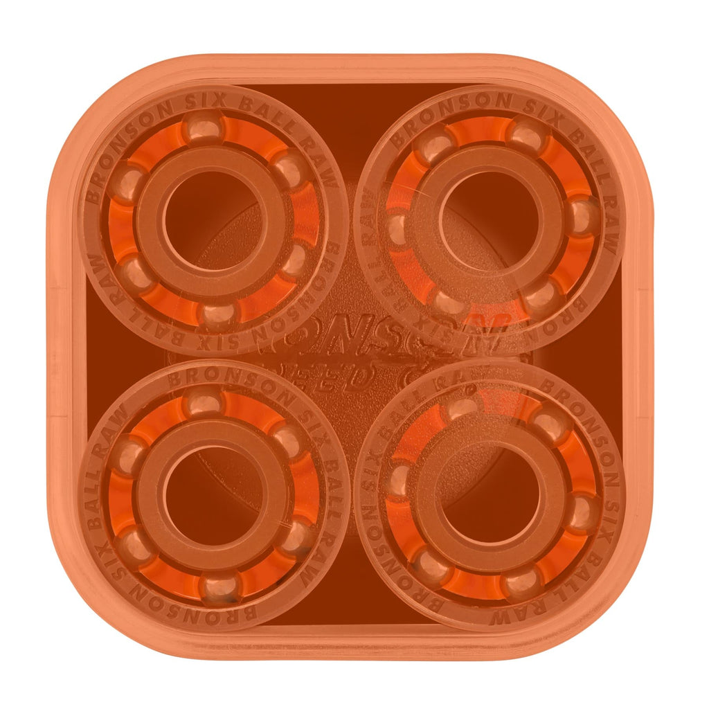 Bronson Speed Co. 6-Ball Raw Skateboard Bearings (set of 8)