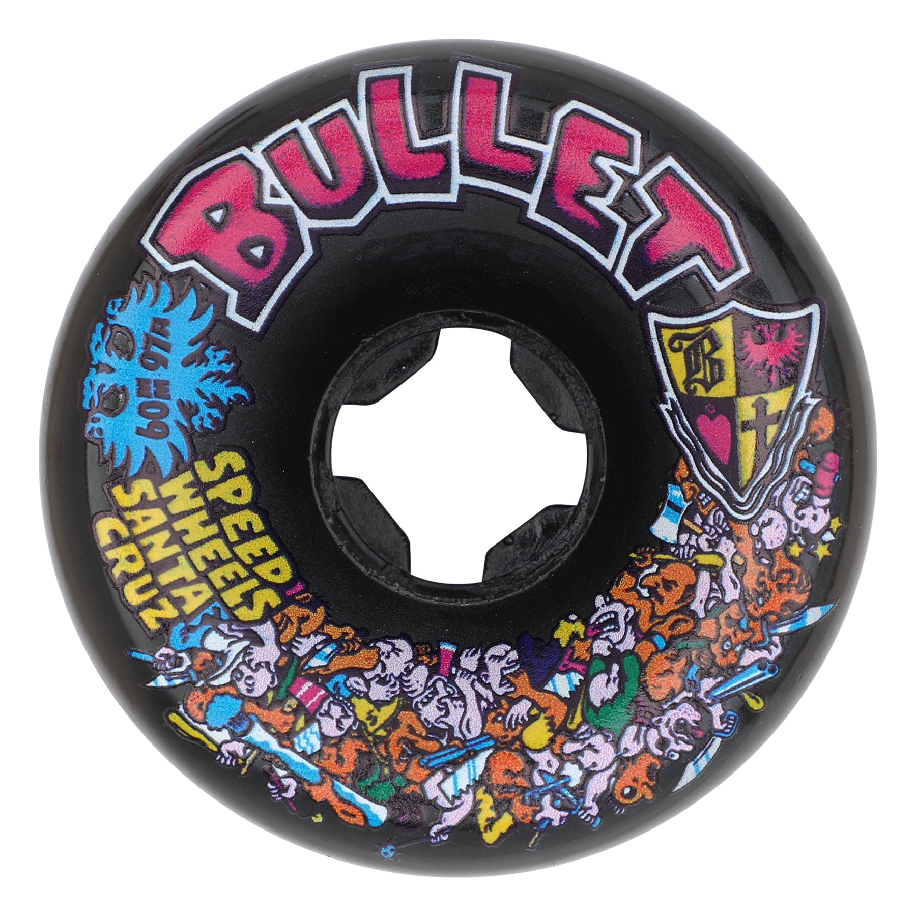 Slime Balls Bullet Riot Vomits Black 60mm 97a Skateboard Wheels